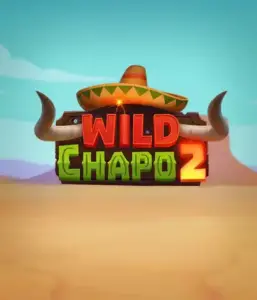 Experience the colorful Mexican desert with Wild Chapo 2 slot by Relax Gaming, featuring a whimsical bull wearing a sombrero set against a serene desert backdrop. This graphic captures the charm and humor of the game, ideal for those who love culturally inspired slots, delivering a entertaining play experience.